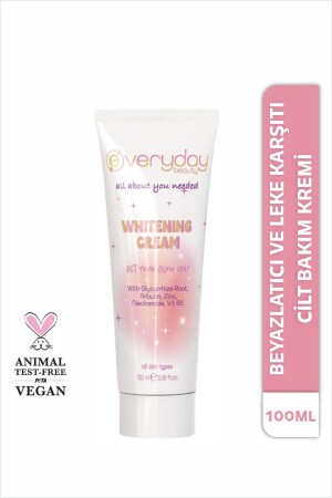 Leke Karşıtı Beyazlatıcı Cilt Bakım Kremi 100 ml (ARBUTİN NİACİNAMİDE PANTHENOL) - Everyday Beauty