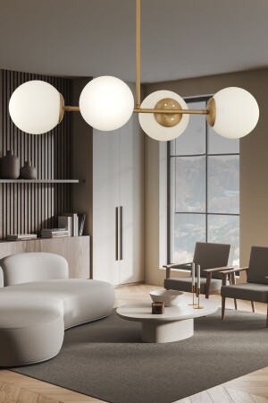 Lema 4-teiliger antiker moderner Esstisch über dem Schlafzimmer-Wohnzimmer-Kronleuchter - Apliqa