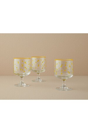 Lemon Blossom Glass 3-Piece Cup Yellow - English Home