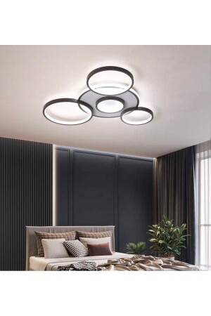 Leo Modern Design Black Color White LED Cafe - Kitchen - Living Room Led Chandelier LO2 - Fer Avize