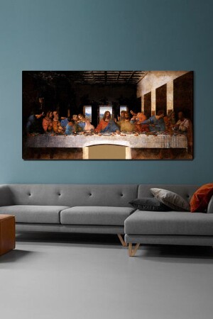 Leonardo Da Vinci Son Akşam Yemeği Kanvas Tablo 70x140 LNRDVNCSNAKSMYMİ015 - ColorVision