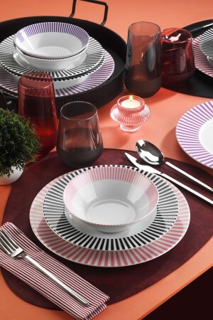 Leonberg 18 Piece Dinner Set for 6 People LB18Y442012152 - Kütahya Porselen
