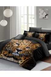 Leopard Double Duvet Cover Set Special Woven Cotton Satin 3d Special Design MONOHOME24598 - Monohome