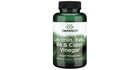Lesitin, Deniz Yosunu, B6 ve Elma Sirkesi - 240 tablet - Swanson