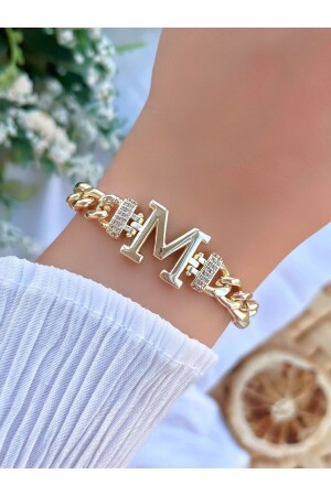 Letter Chain Bracelet (Letter M) - Kbc Store