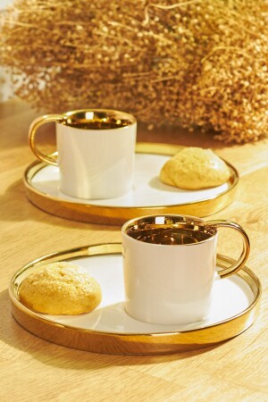 Levin White Coffee Cup Set for 2 Persons 100 ml 153. 03. 06. 4885 - Karaca
