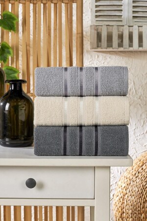 Lia Soft Border Series 3-Piece Towel Set 50x85 SH20222410 - Semecca