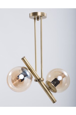 Libra Antique Coated Honey Glass Chandelier 10166202 - MŞ Aydınlatma
