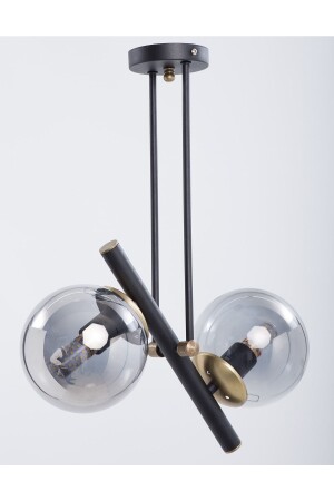 Libra Black Antique Smoked Glass Chandelier 10166302 - MŞ Aydınlatma