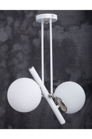 Libra White Nickel White Glass Chandelier 10166502 - MŞ Aydınlatma