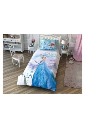 Licensed Czech Candır Single Duvet Cover Set Frozen OSMTACCEKCANLANDIRTNK - Taç