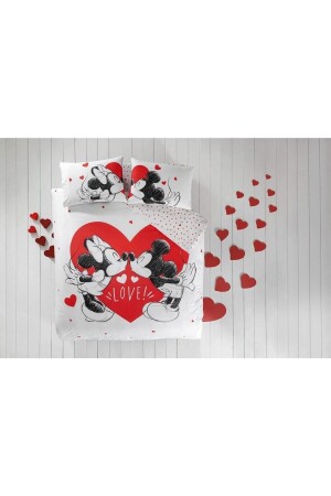 Licensed Mınnie & Mickey Lovely Duvet Cover Set 75554 Double 8682475087483 - Taç