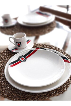 Licensed Porcelain Dinnerware and Cupware Set for 2 Persons ST-BJK-11 - Beşiktaş