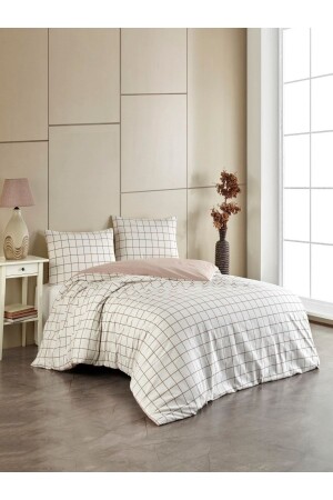 Life Double Sided S. Brown Plaid 160x220 Single Duvet Cover Set S. khvekosesetek(no sheets) s. khvekosesetek - üntaş