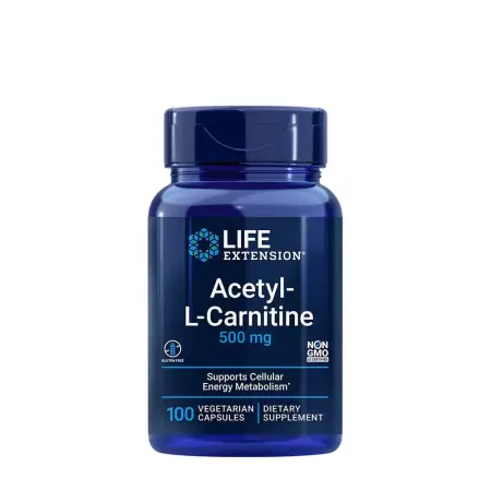 Life Extension Acetyl-L-Carnitine 500 mg (100 Veg Capsules) - Life Extension