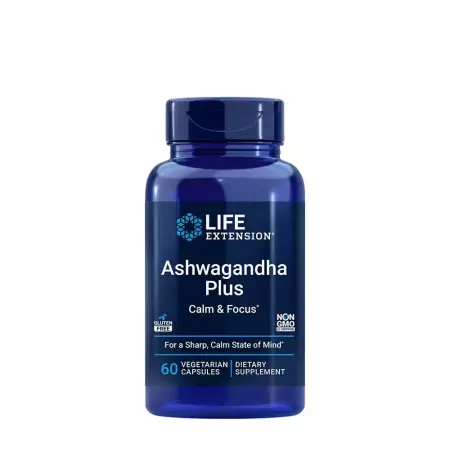 Life Extension Ashwagandha Plus Calm & Focus (60 Veg Capsules) - Life Extension