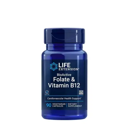 Life Extension BioActive Folate & Vitamin B12 (90 Veg Capsules) - Life Extension