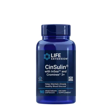 Life Extension CinSulin with InSea2 and Crominex 3+ (90 Veg Capsules) - Life Extension