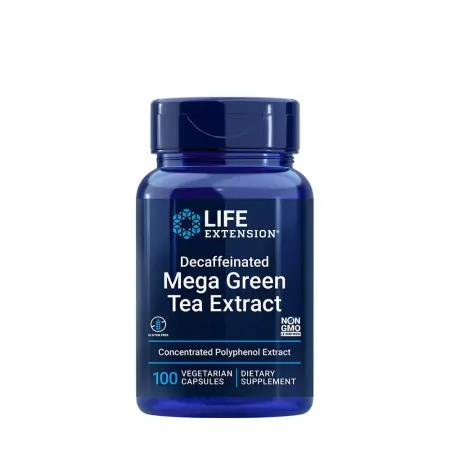 Life Extension Decaffeinated Mega Green Tea Extract (100 Veg Capsules) - Life Extension