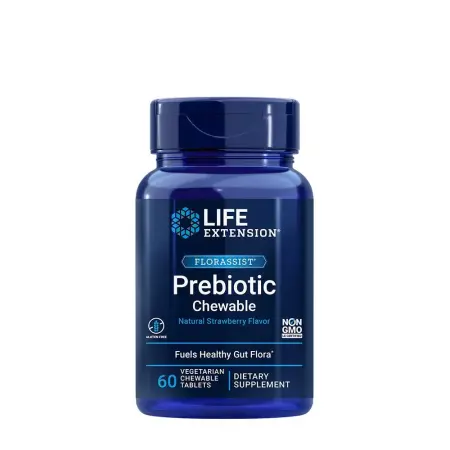 Life Extension FLORASSIST® Prebiotic Chewable (Strawberry) (60 Chewable Tablets) - Life Extension