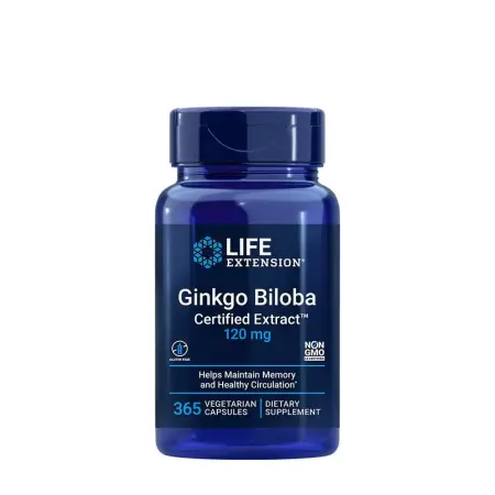Life Extension Ginkgo Biloba Certified Ext 120 mg (365 Capsules) - Life Extension