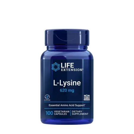Life Extension L-Lysine 620 mg (100 Veg Capsules) - Life Extension