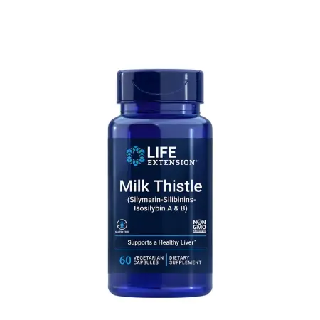 Life Extension Milk Thistle (Silymarin Silibinins Isosilybin A & B) (60 Veg Capsules) - Life Extension