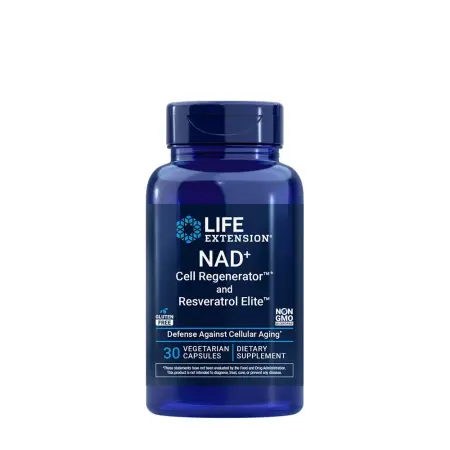 Life Extension NAD+ Cell Regenerator™ and Resveratrol Elite™ (30 Veg Capsules) - Life Extension