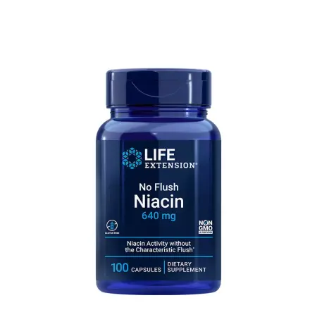 Life Extension No Flush Niacin 640 mg (100 Capsules) - Life Extension