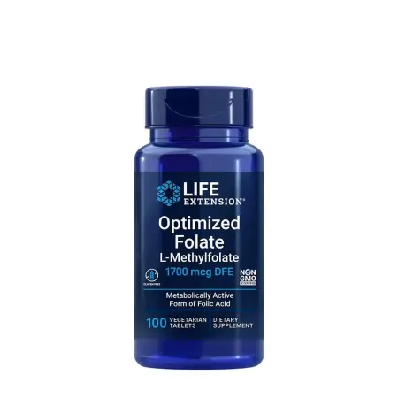 Life Extension Optimized Folate 1700 mcg (100 Veg Tablets) - Life Extension