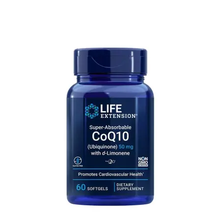 Life Extension Super-Absorbable CoQ10 (Ubiquinone) with d-Limonene (60 Softgels) - Life Extension