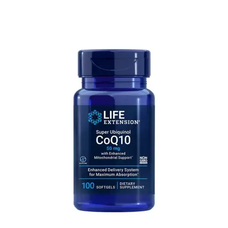 Life Extension Super Ubiquinol CoQ10 50 mg with Enhanced Mitochondrial Support (100 Softgels) - Life Extension