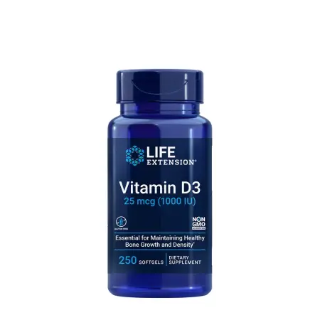 Life Extension Vitamin D3 25 mcg (1000 IU) (250 Softgels) - Life Extension