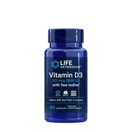 Life Extension Vitamin D3 with Sea-Iodine™ (60 Capsules) - Life Extension