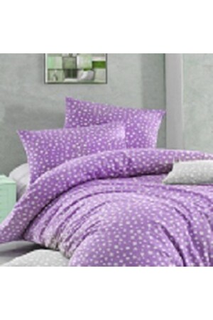 Life Single Cotton Duvet Cover Set Purple Yıldız ünyıl13 - üntaş