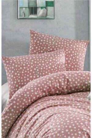 Life Single Cotton Duvet Cover Set Salmon Star - Üntaş