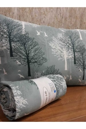 Life Spannbettlaken für Einzelbett, Kissenbezug grün Ecçrşfağaç06 - Üntaş