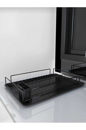 Lifetime Edelstahl-Geschirrkorb, Geschirrkorb, einlagiger Tellerständer, thermoplastische Beschichtung, Schwarzmyktkt58 MYKTKT58 - YÜCEKAYA GİRİŞİMCİLİK