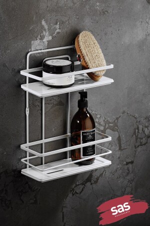 Lifetime Stainless Adhesive Bathroom Corner Organizer Shampoo Holder Single Tier Shower Shelf Mgls-7 PRA-7835981-7734 - Sas Haus