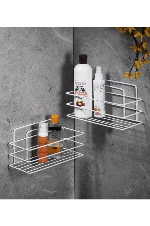 Lifetime Stainless Adhesive Bathroom Organizer Shampoo Holder Shower Shelf 2 Pieces White Tş-01 TŞ-01 - Sas Haus