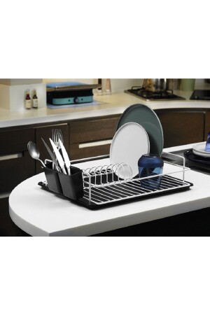 Lifetime Stainless Dish Rack Dish Basket Single Layer Plate Rack Thermo Plastic Coating White PRA-3413743-7809 - Sas Haus