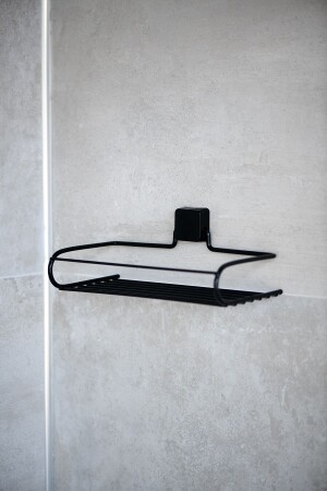 Lifetime Stainless Shampoo Rack - Spice Rack - Kitchen Shelf - Adhesive Shelf Black - Hagen