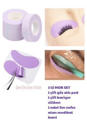 LİFTİNG SETİ 1 ÇİFT GÖZALTI PEDİ- 1 ÇİFT BARİYER SİLİKON- 9M MEDİKAL BANT - Dfcosmetics