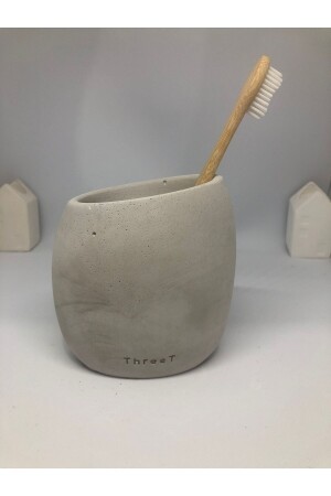Light Gray Concrete Toothbrush Holder 014 - ThreeT