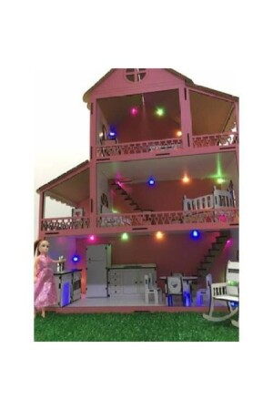 Lighted Barbie Doll Playhouse - Mys Ahşap