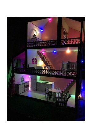 Lighted Wooden Barbie Doll Playhouse Including Items Name Written TYC00162608044 - BELİNAY ÇOCUK DÜNYASI