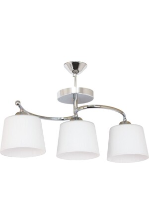 Lighting Living Room Kitchen Modern Decorative Chrome 2031-b Glass Hazal 3 Row Chandelier HZL8820 - AVİZEVİ