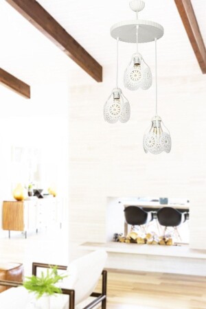 Lighting Martin 3-Piece Pendant Lamp Case White Chandelier PRA-6657593-9116 - Venon