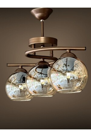 Lighting Modern Decorative Brown Hazal 3 Row Chandelier GA0002 - AVİZEVİ