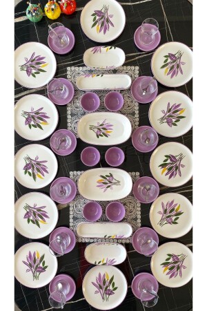 Lila 36 Piece Breakfast Set for 12 Persons - Yiğit Seramik Züccaciye